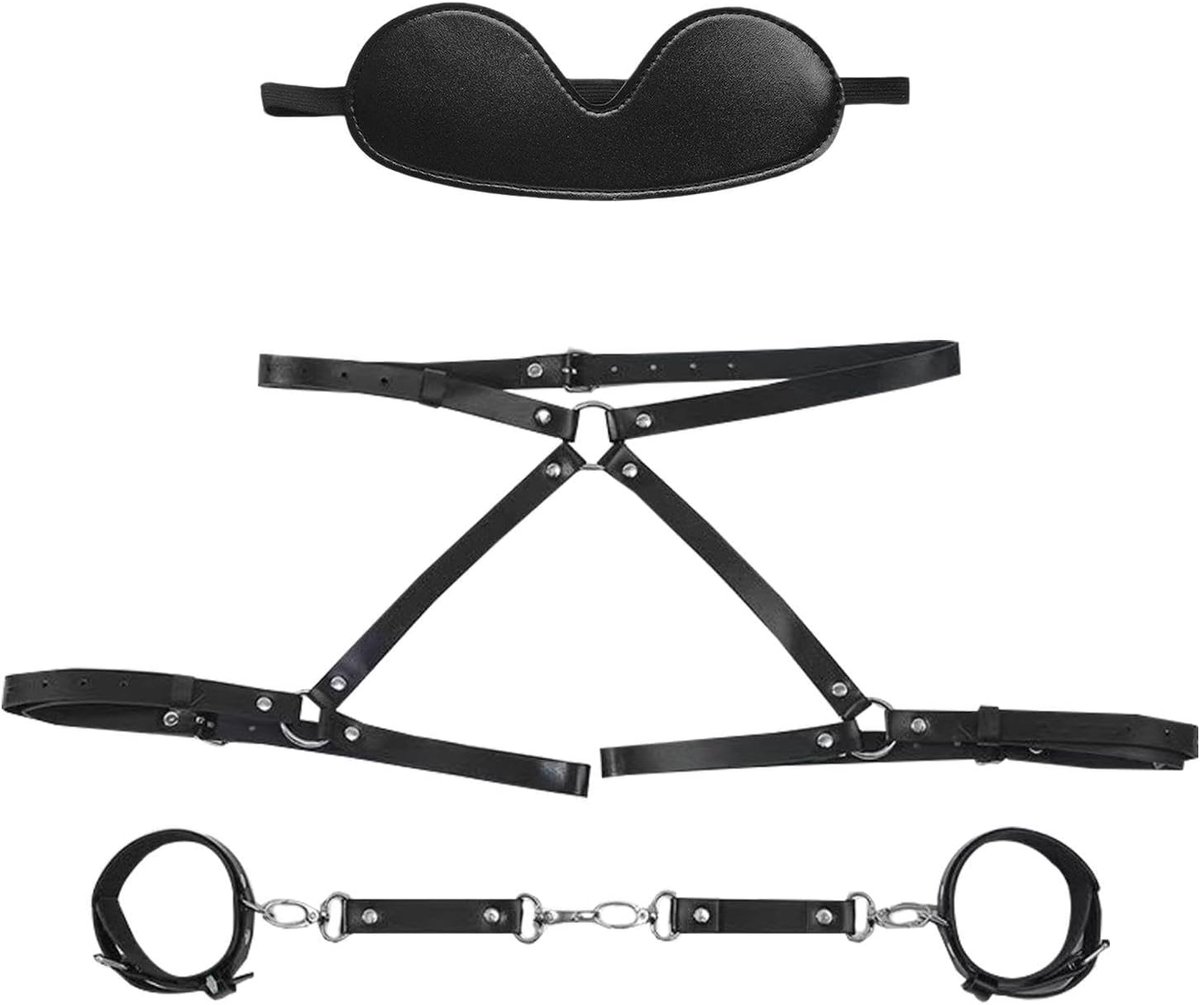 Handboeien En 1 Stuk Oogmasker, Sexy Eren Riem, Paar Interactief Speelgoed, Gepersonaliseerde Aanken Kostuums.