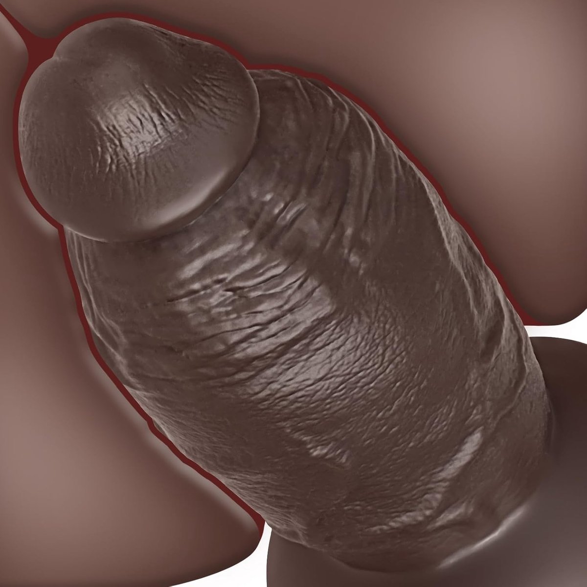 Anale Dildo 9,5cm Ø, Dikke Silicone Dildo met Zuignap