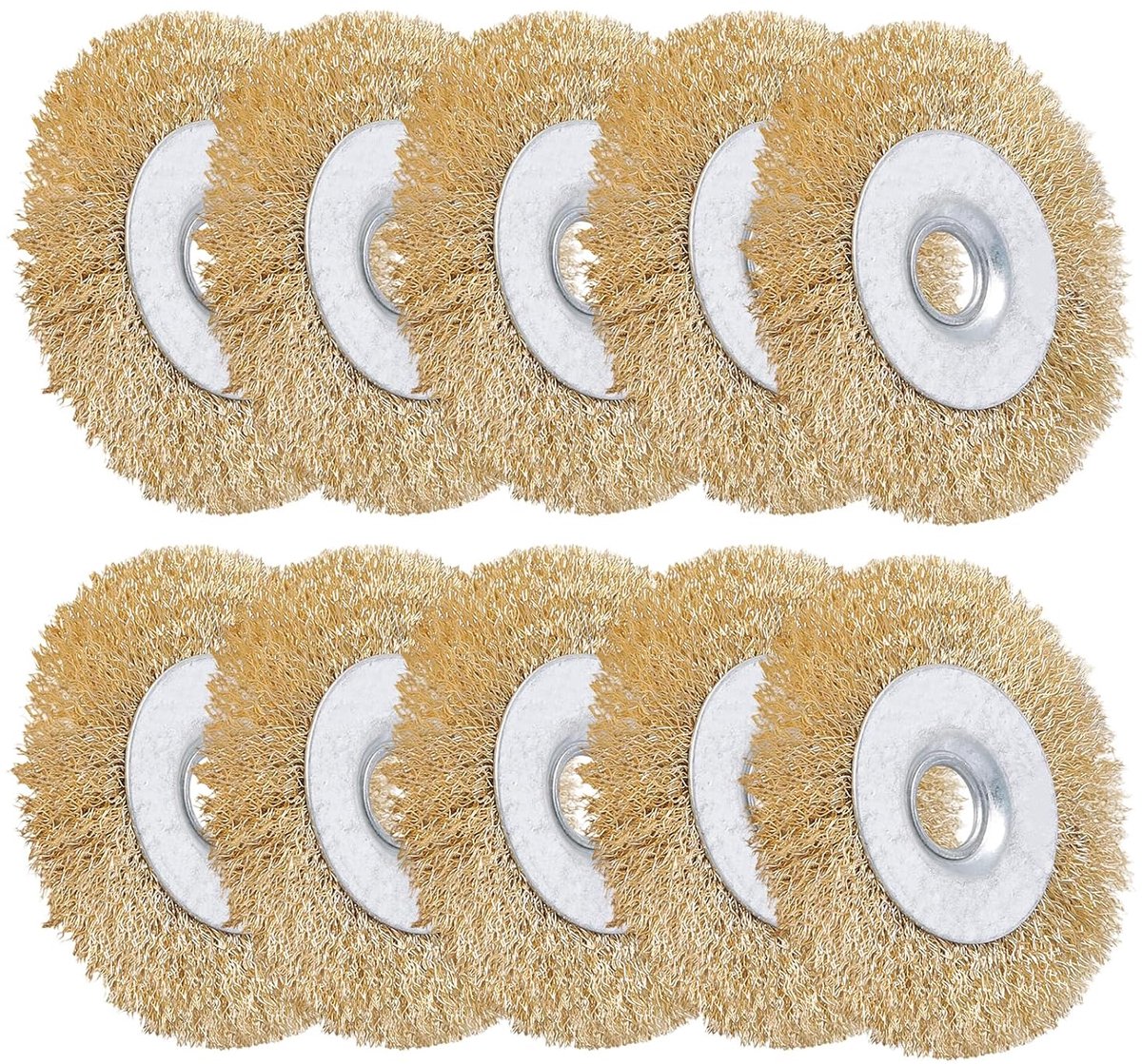10-delige set, compatibel met Gloria MultiBrush en andere draadborstels, 8 mm brede draadborstelset voor onkruidborstel