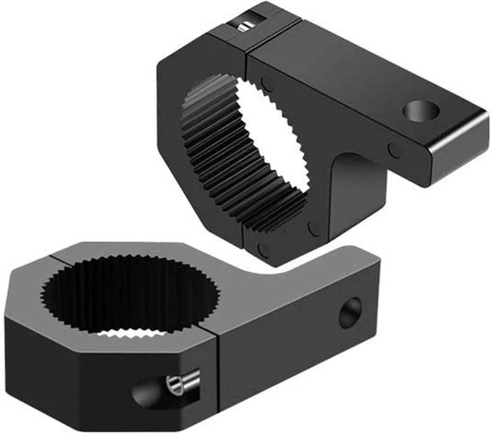 2 stuks lichtbalk montagekit universele werklamp buisklem montagebeugels verstelbaar voor auto's en motorfietsen zwart — afbeelding 2
