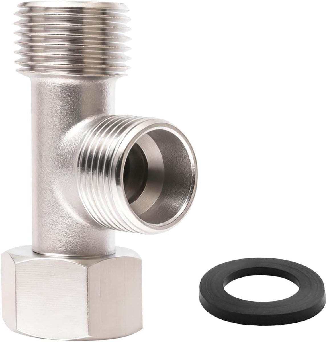 3-weg T-aansluiting, omkeerklep van koper 3/8 inch