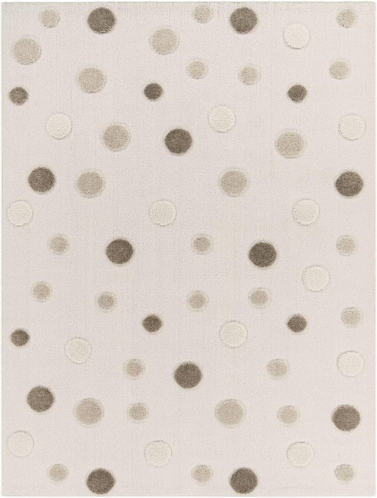 Home Vloerkleed Kinderkamer Gestippeld Speelkleed High-Low Effect Zacht Natuurlijke Tinten Onderhoudsvriendelijk Modern, Maat:160x220 cm — afbeelding 3