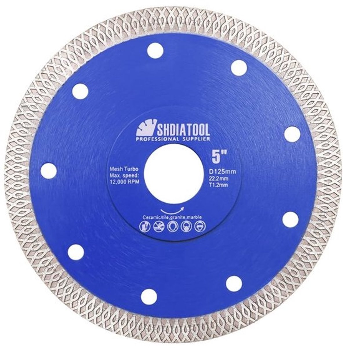 Diamantdoorslijpschijf Turbo-Net 125mm voor Keramische Tegels