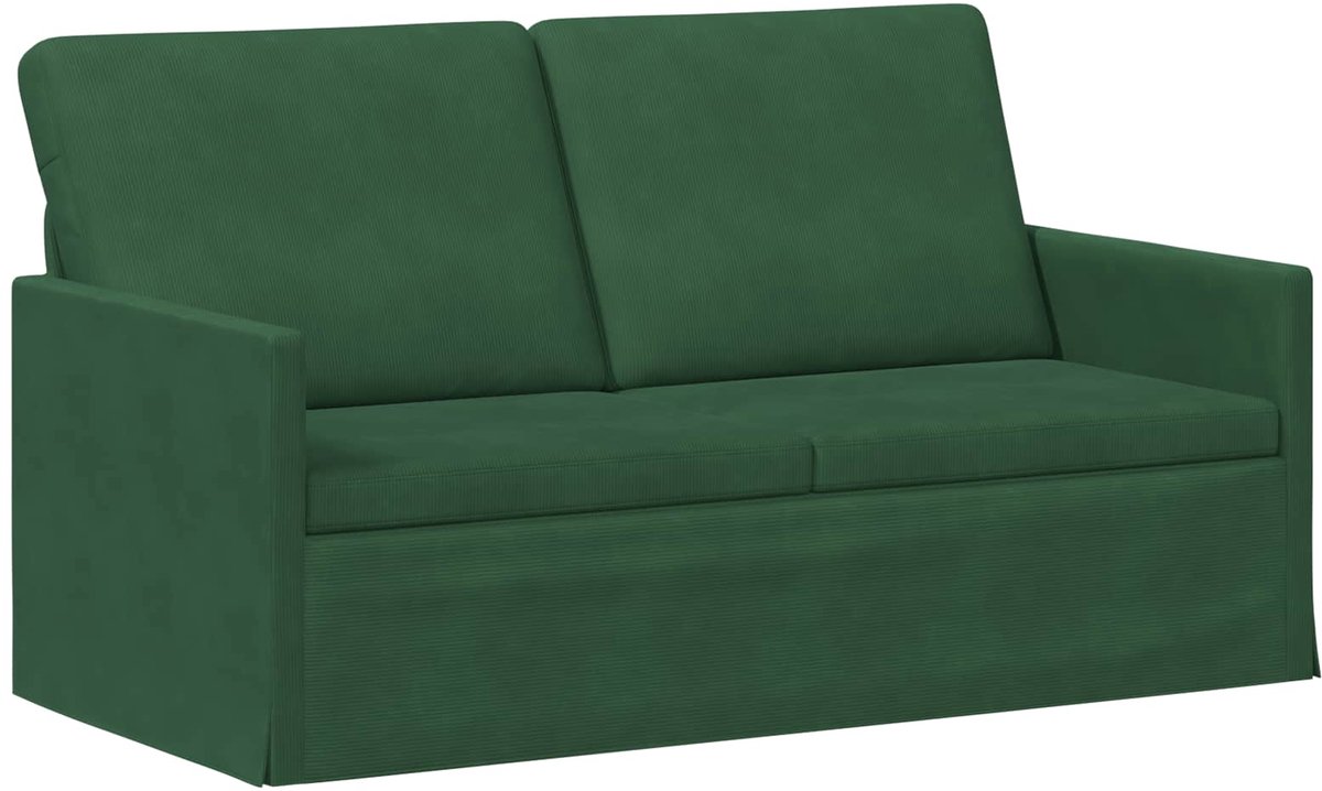 vidaXL 2-zitsbank - Jungle - Groen - 150 - x - 81 - x - 82 - cm - Corduroy - stof Jungle groen