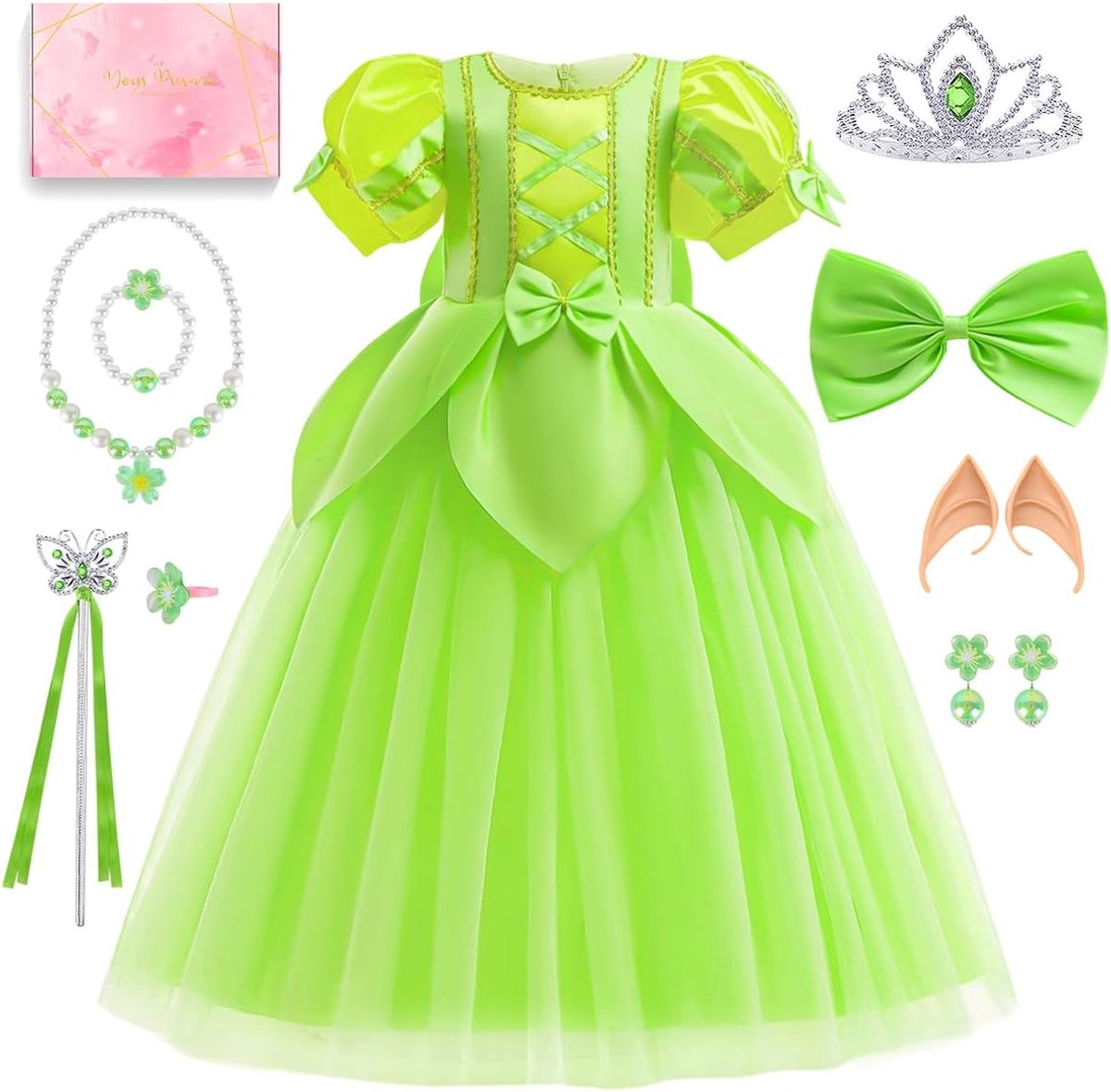 Tinkerbelkostuum voor kinderen, Tinkerbell-jurk voor meisjes, prinsessenkostuum