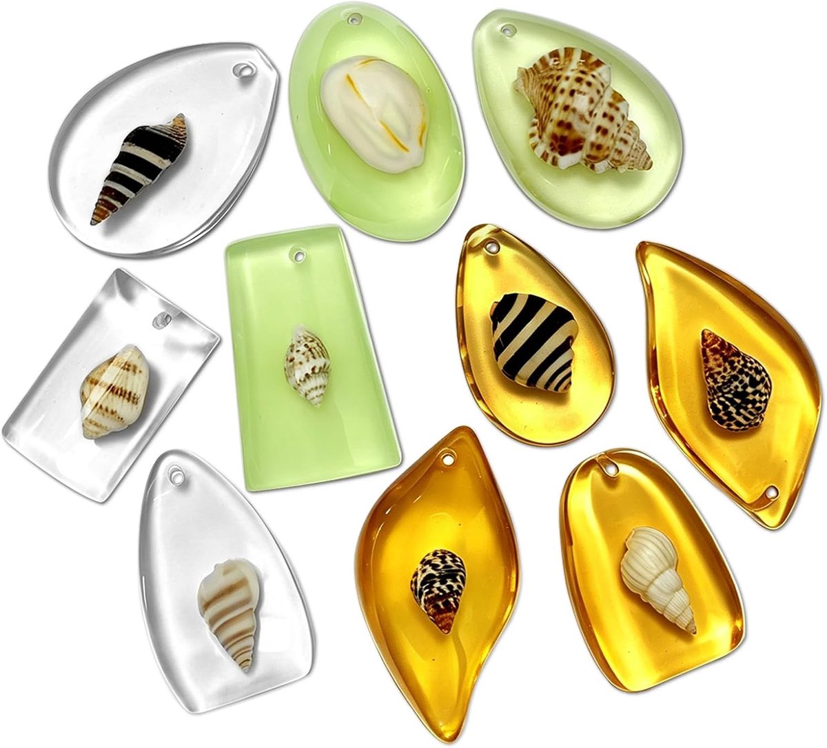 12/6 stks Insect Amber Sleutelhanger, VEINARDYL Creatieve Insect Fossiele Hangers Hars Specimen Collectie Hangers DIY Amber Ambachten