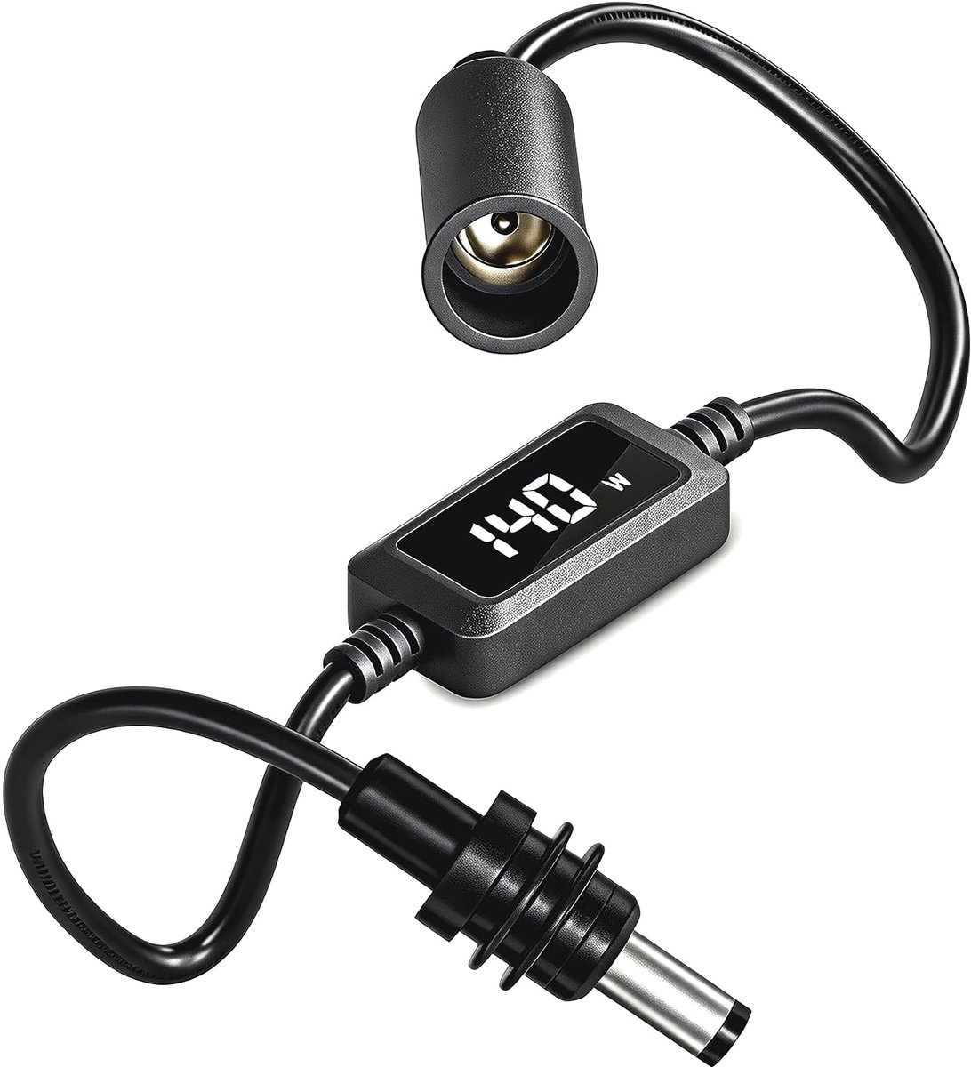 Image of 100 W digitale display Starlink DC5521 ombouwkabel USB-C naar waterdichte emmer DC5521 vrouwelijke stekker netsnoer voor Starlink-antennes, Starlink-routers enz. (7,87 inch)