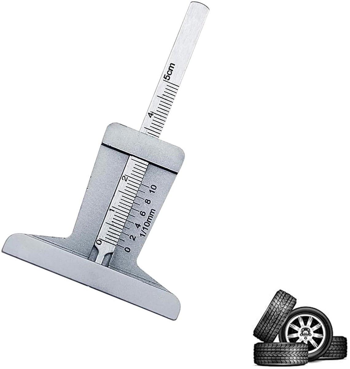 Stainless Steel Tyre Profile Gauge 0-50 mm for Car, Motorcycle, Truck - ShopVlot