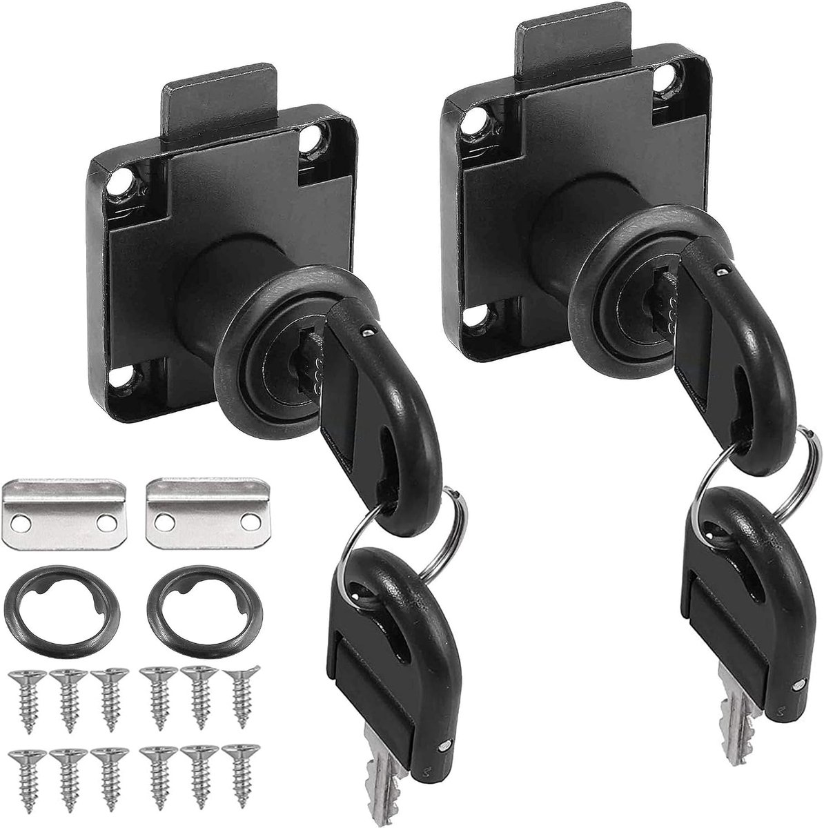 2PCS Cam Lock with Key Different, Security Cabinet Lock Cabinet Lock Mailbox Lock Mailbox Lock Mailbox Lock Household - ShopVlot