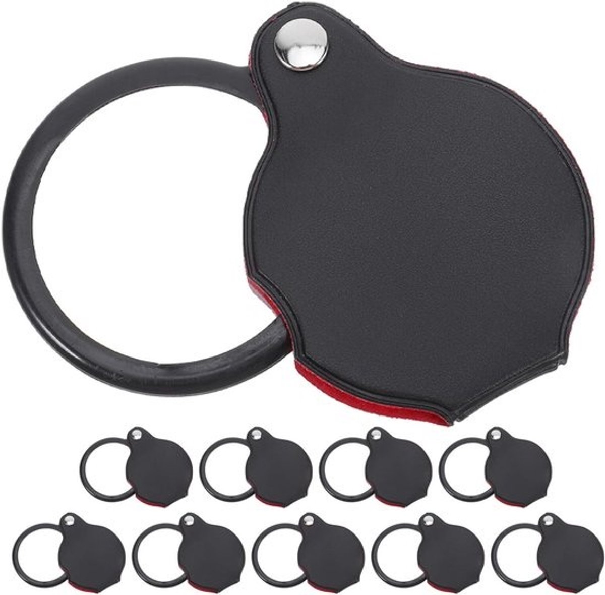 Mini-vergrootglazen - Draagbare loep - Lezen onderweg - Inklapbaar en compact - 10 stuks - Meerkleurig