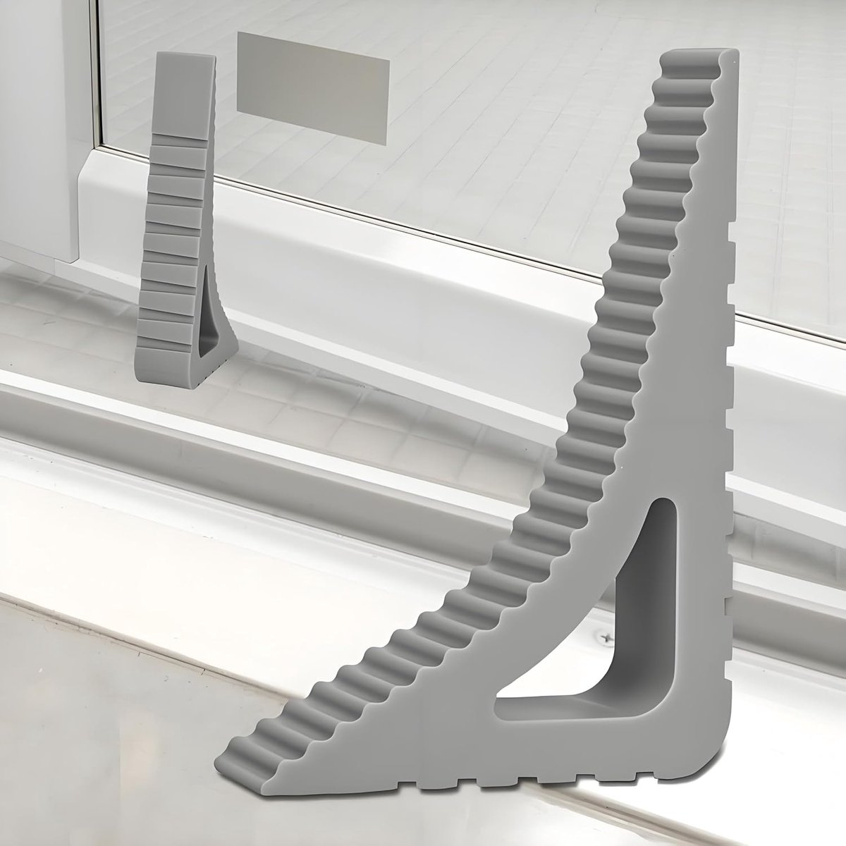 Set of 2 Window Stoppers, Door Stoppers, Rubber Window Clips and Tilt Protection, Window Lock Without Drilling - ShopVlot