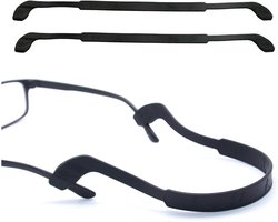 OPUGIT Glasses Strap Glasses Strap Non-Slip Silicone Glasses Strap Glasses Retainers 2 Pieces, Black - ShopVlot