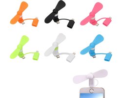 2 in 1 Mini USB Fan for Mobile Phone,Mobile Phone Fan,Portable Fan 2-in-1 for i-Phone/Type C Phones,6 Pieces - ShopVlot
