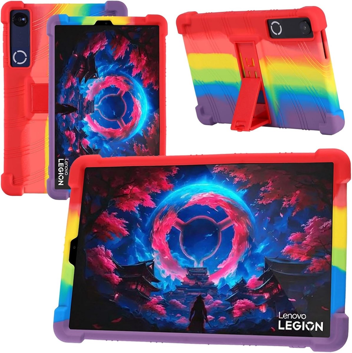 Beschermhoes voor Lenovo Legion Tab Gen 5 (22,6 cm (8,8 inch), schokbestendig, met standaard, zachte TPU-siliconen - ShopVlot
