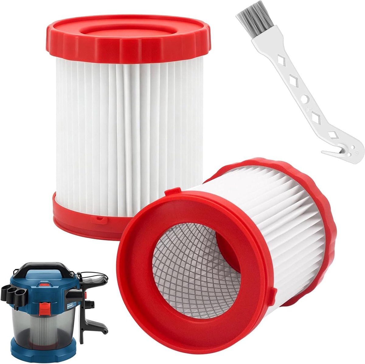 2 stuks HEPA-filters voor Bosch Gas 18V, GAS18V-10L, GAS18V-3 - ShopVlot