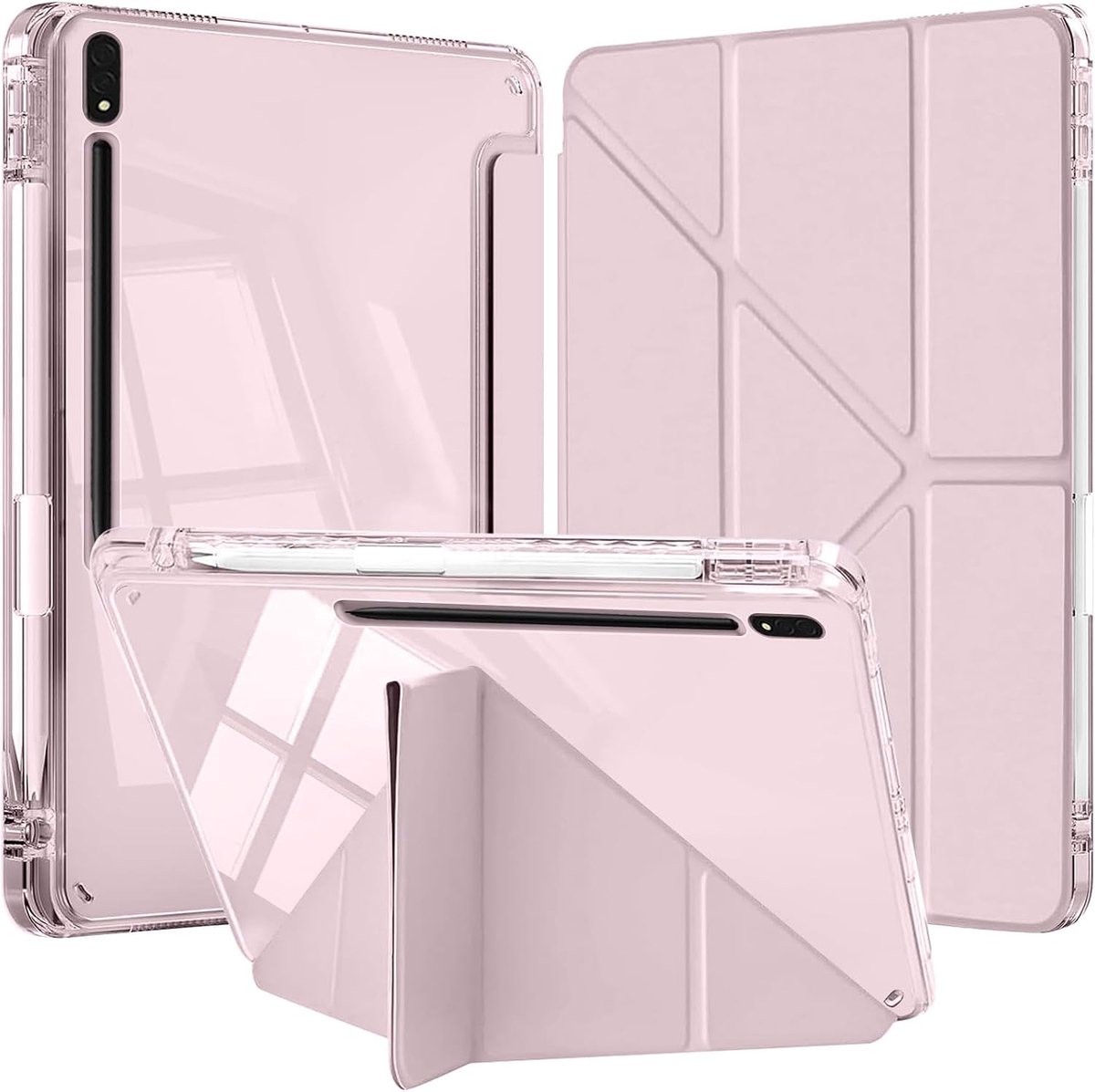 Hoesje voor Galaxy Tab S8 Plus/S7 FE /S7 Plus 12.4", Roze - ShopVlot