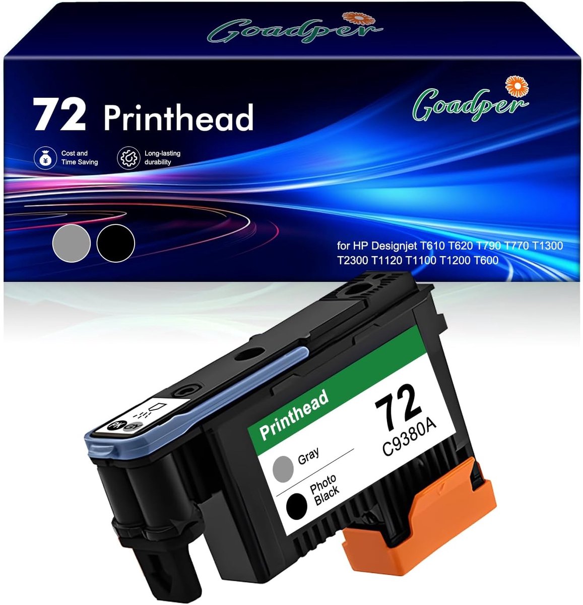 Printkop 72 Compatibel - Grijs/Foto Zwart - Voor HP Designjet T610 T620 T790 T770 - ShopVlot