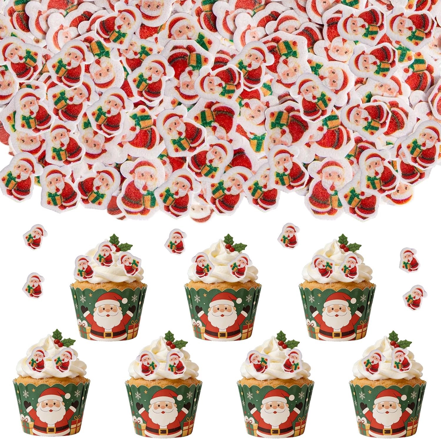 100 eetbare kerst taartdecoraties