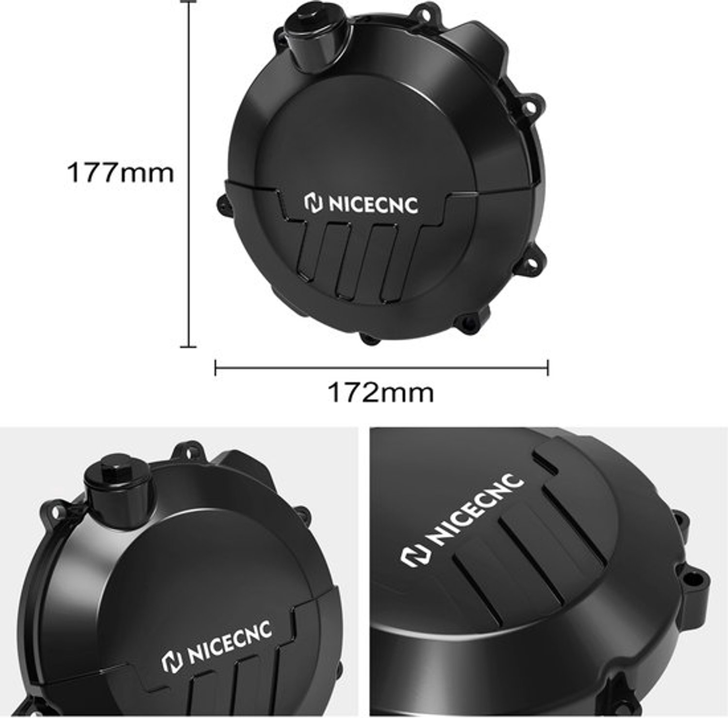 Koppelingsdeksel Bescherming Clutch Cover Guard - 5 mm Dik Aluminium - CNC Gefreesd - Geanodiseerd - Voor Motorfiets Bescherming