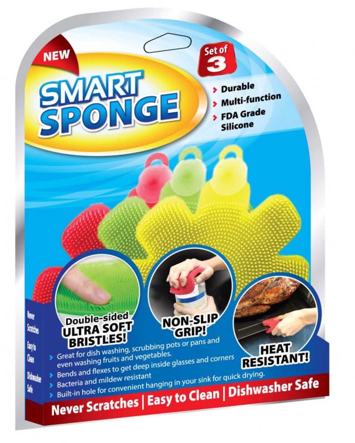 Slimme Sponsen - Duurzaam en Multifunctioneel - Verpakking van 3