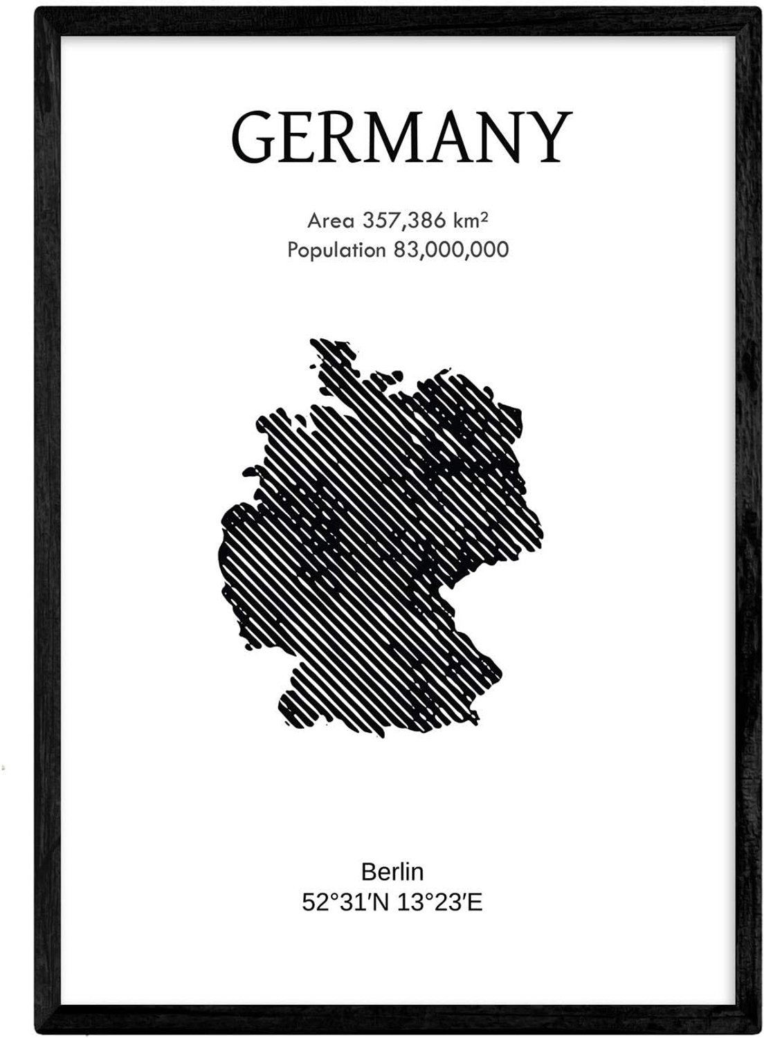 Poster Duitsland A3 - 29,7x42cm - Hoge kwaliteit op 250 gram papier - Perfect voor wanddecoratie - ServiceTopper