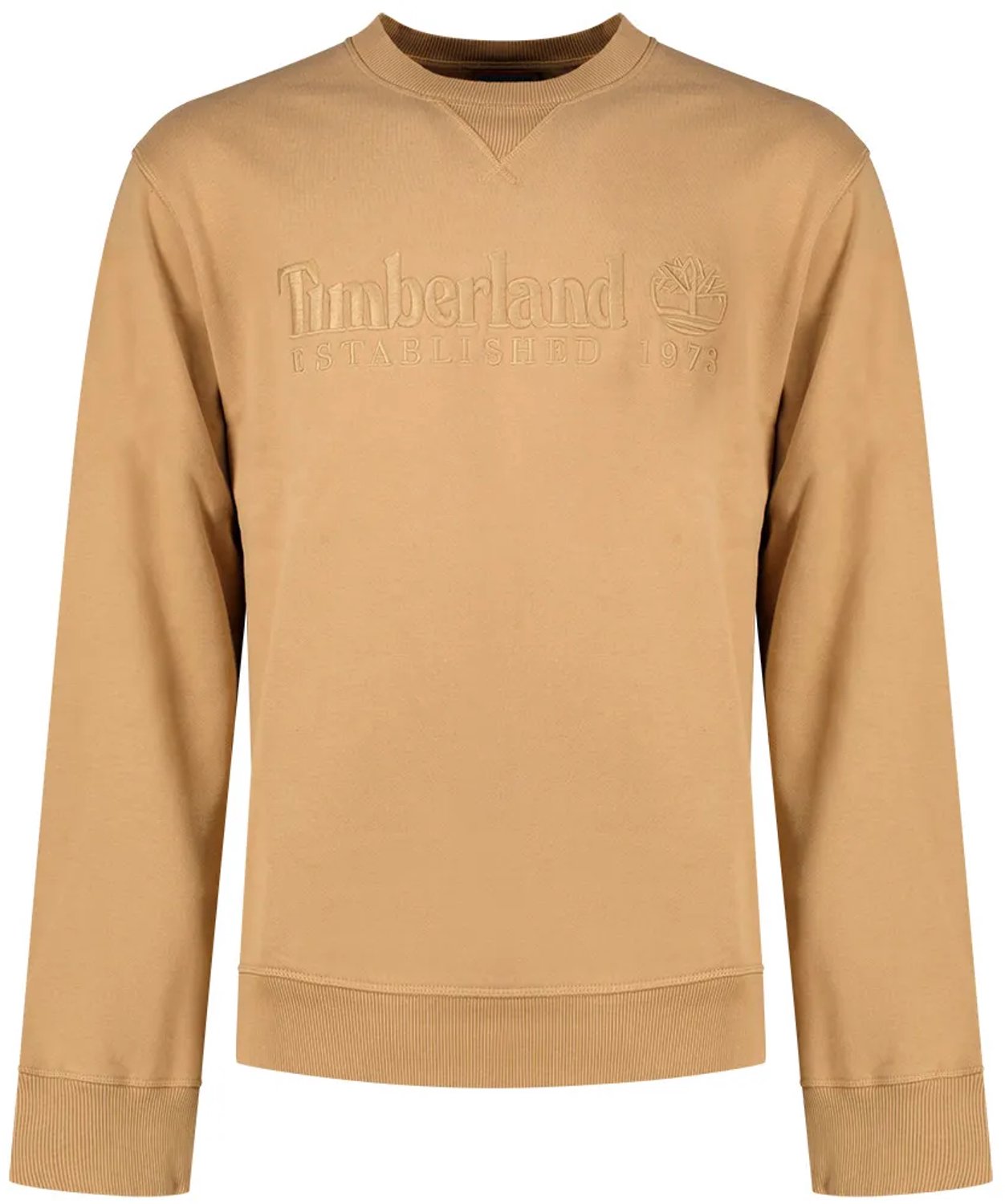 Timberland Established 1973 Embroidered Logo Bb Crew Sweatshirt 2XL Man Tannin