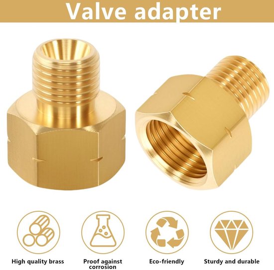 Set van 4 Gasfles Adapters met Rubberafdichting — afbeelding 4