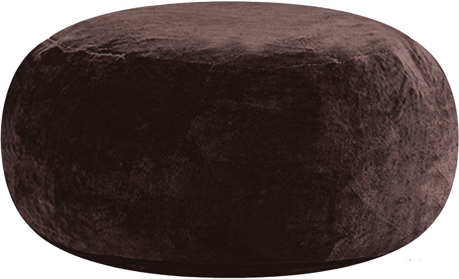 MUVANO Zitzakstoel voor volwassenen - bruine zitzakbank - zachte leesstoel - ronde schuimstoel - 100 x 100 x 50 cm - slaapkamer en balkon