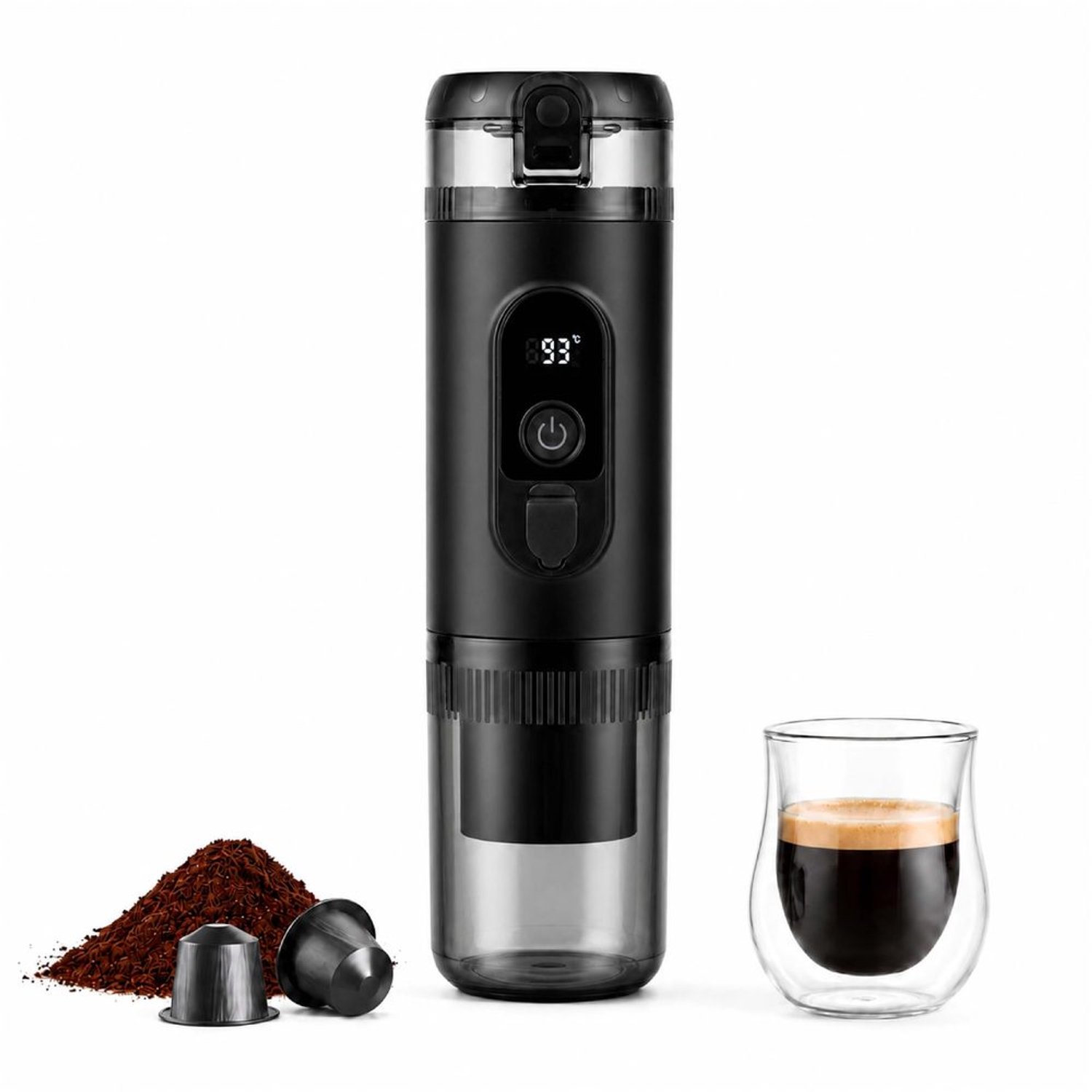 Draagbare Koffiemaker, 2-in-1 Espresso Machine - Voor Reizen en Kamperen