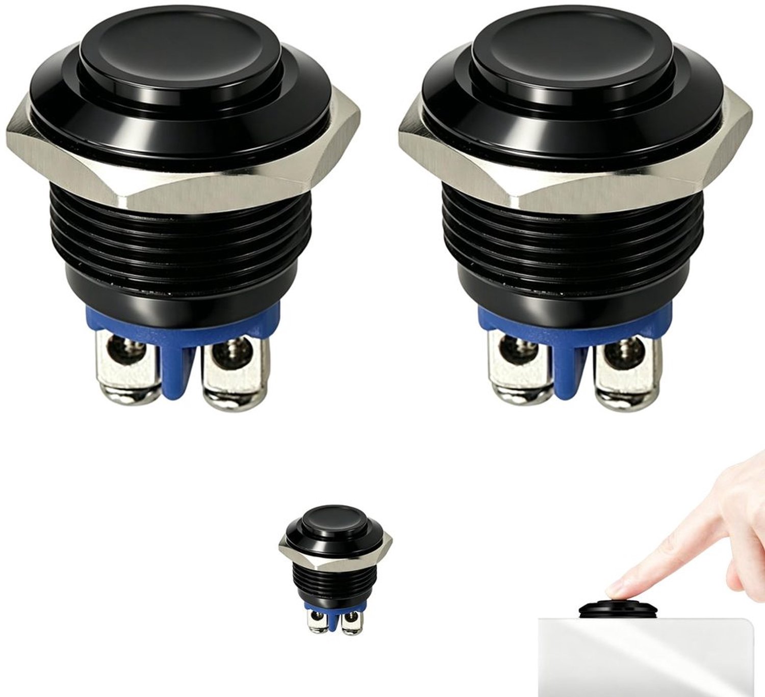 Momentane Drukknop 16mm Voor Auto en Motorfiets