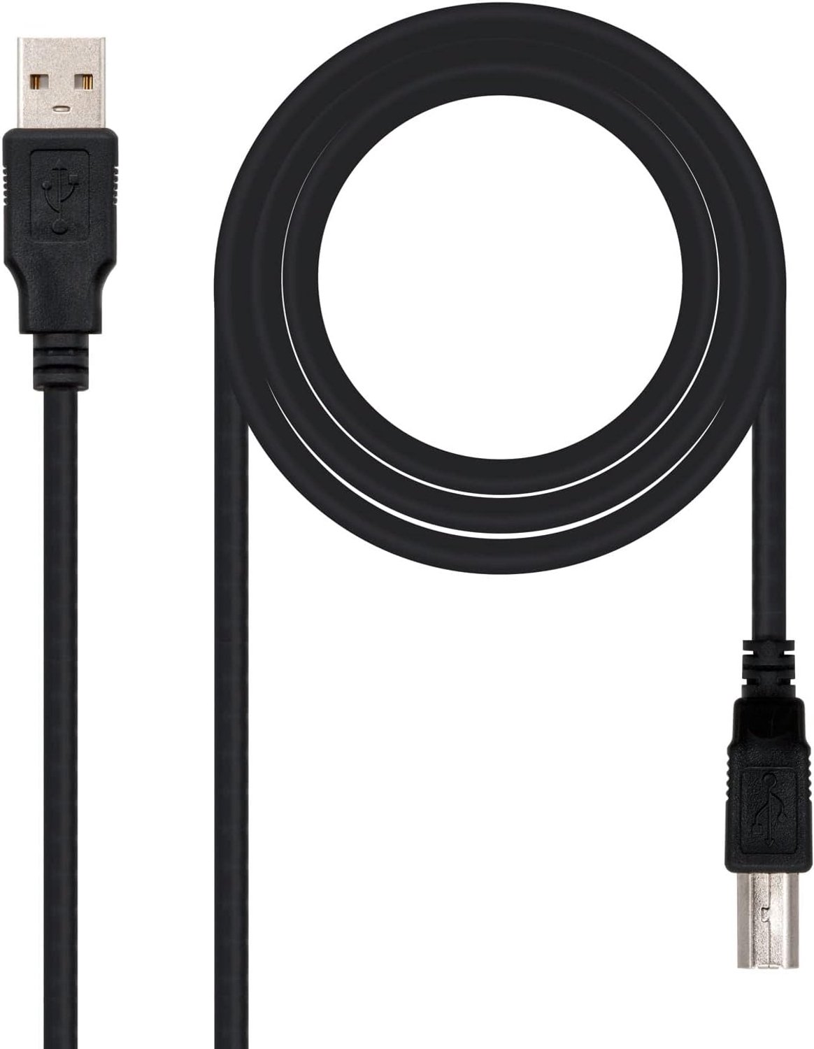 USB 2.0 printerkabel 1,0 m - type A naar B - zwart - ideale aansluiting voor printer - ServiceTopper