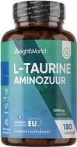 WeightWorld L-Taurine capsules - 1000 mg - 180 vegan capsules voor 3 maanden - 100% puur taurine poeder