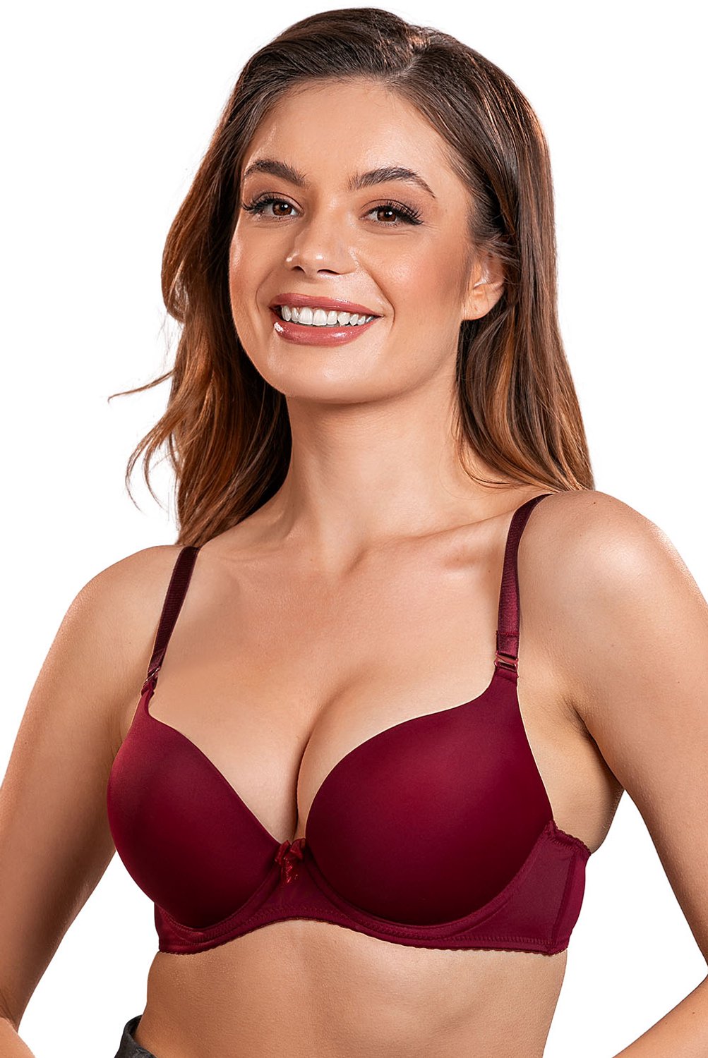 Vivisence 1041 Voorgevormde push-up bh zonder beugels Bordeaux