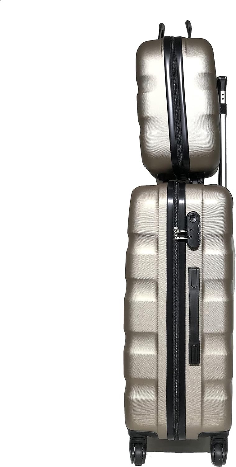 Koffer 65 cm en koffer, champagnekleurig — afbeelding 2