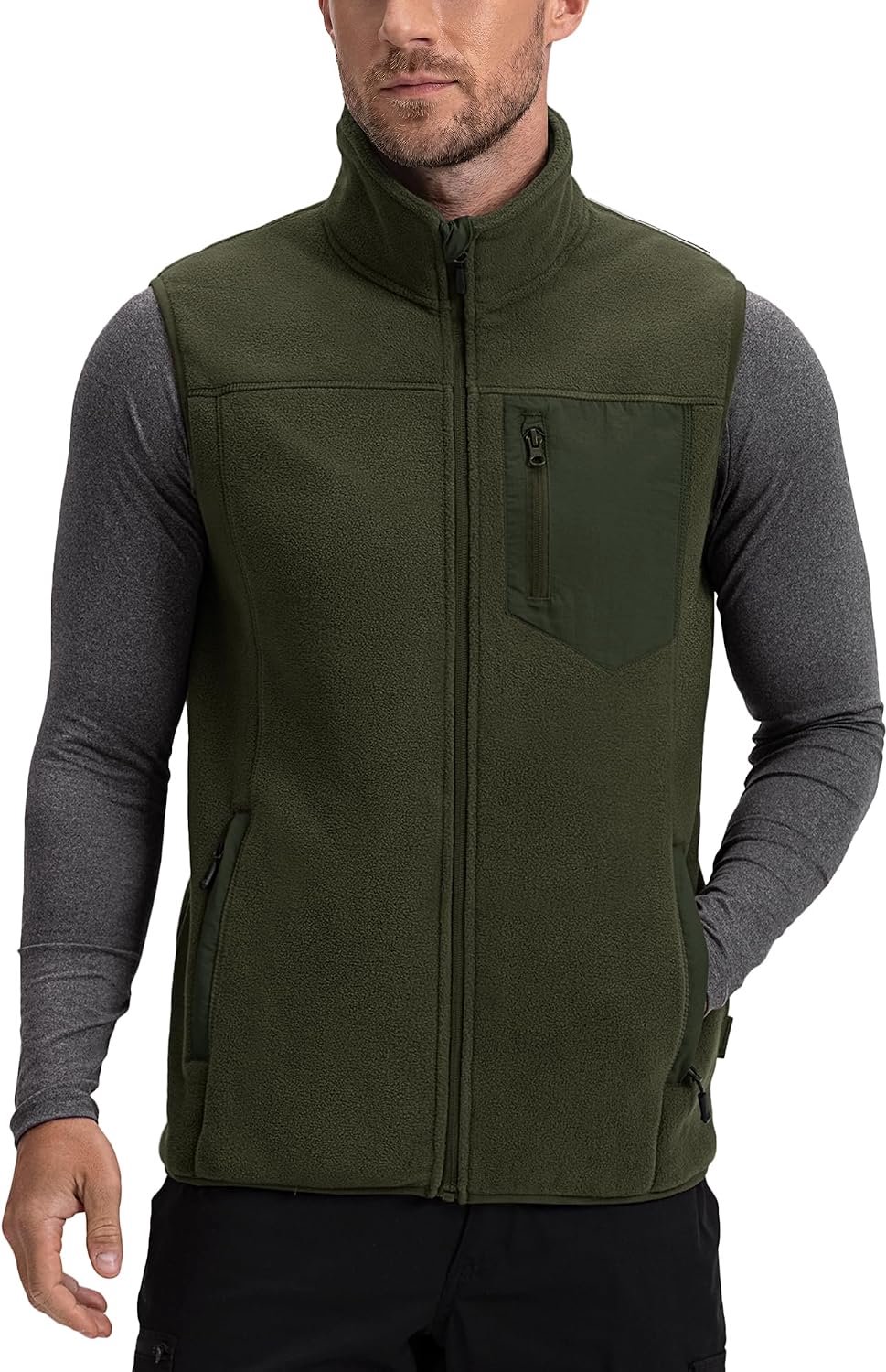 Fleece vest met sherpa voering