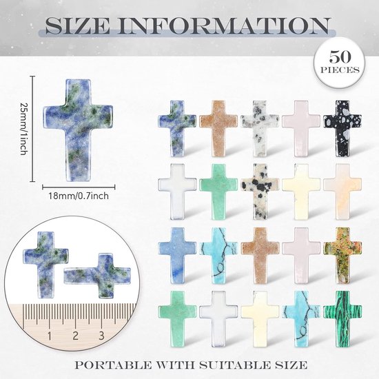 50 Stuks Kruisjes, Doopcadeaus, Communie Kruisjes, Decoratie Kruisjes — afbeelding 2