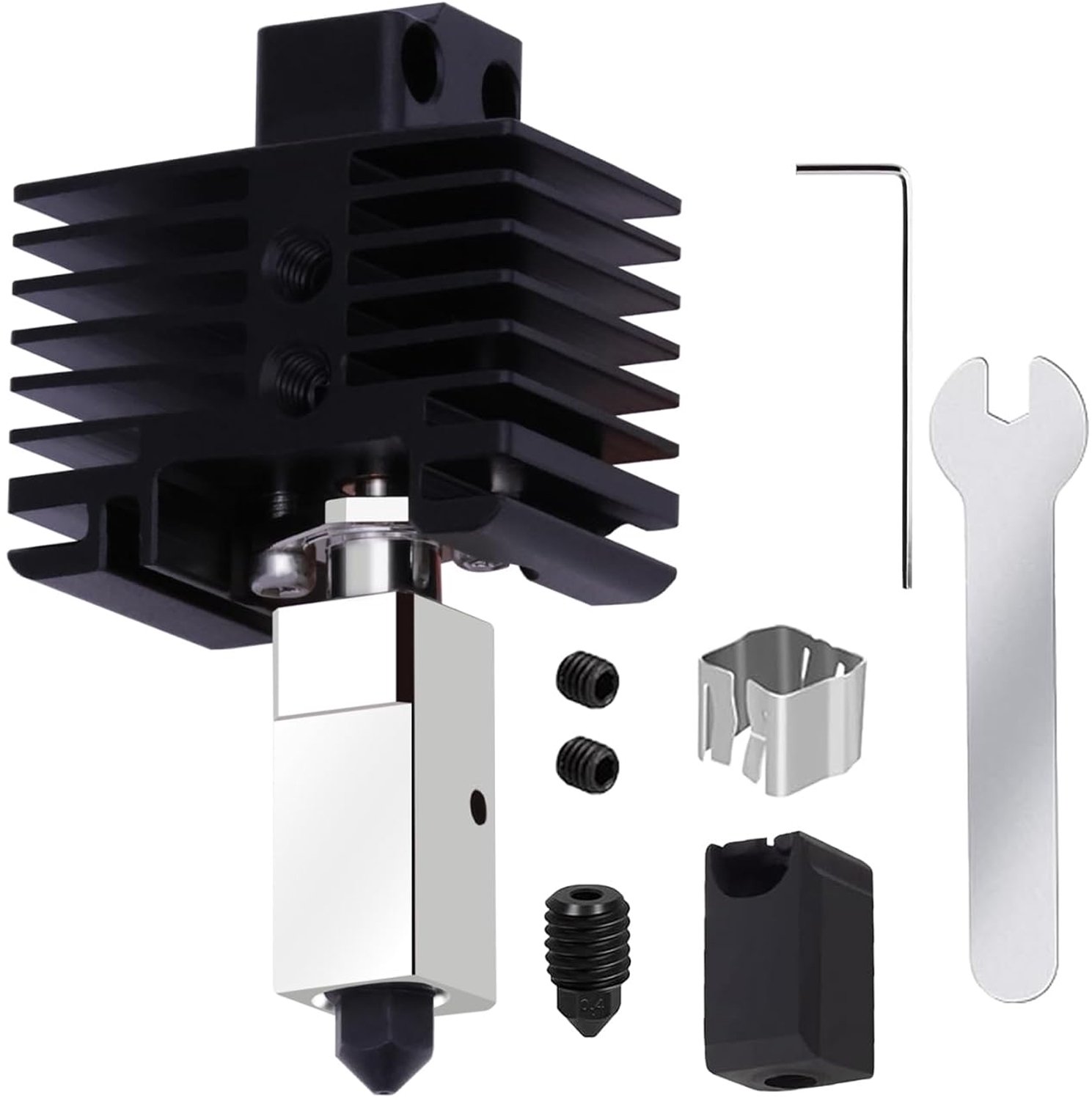 Hotend Upgrade TZ2.0 voor Bambu Lab P1P/P1S/X1/X1C/X1E - 0,4 mm gehard staal - verbeterd verwarmingsblok - m-winkel