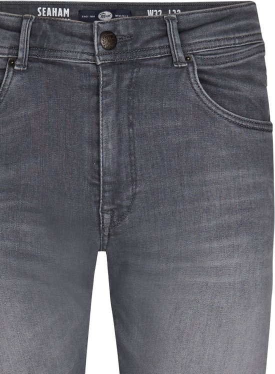 Grijze Petrol Industries Seaham slim fit spijkerbroek met knoopsluiting en klassieke zakken.