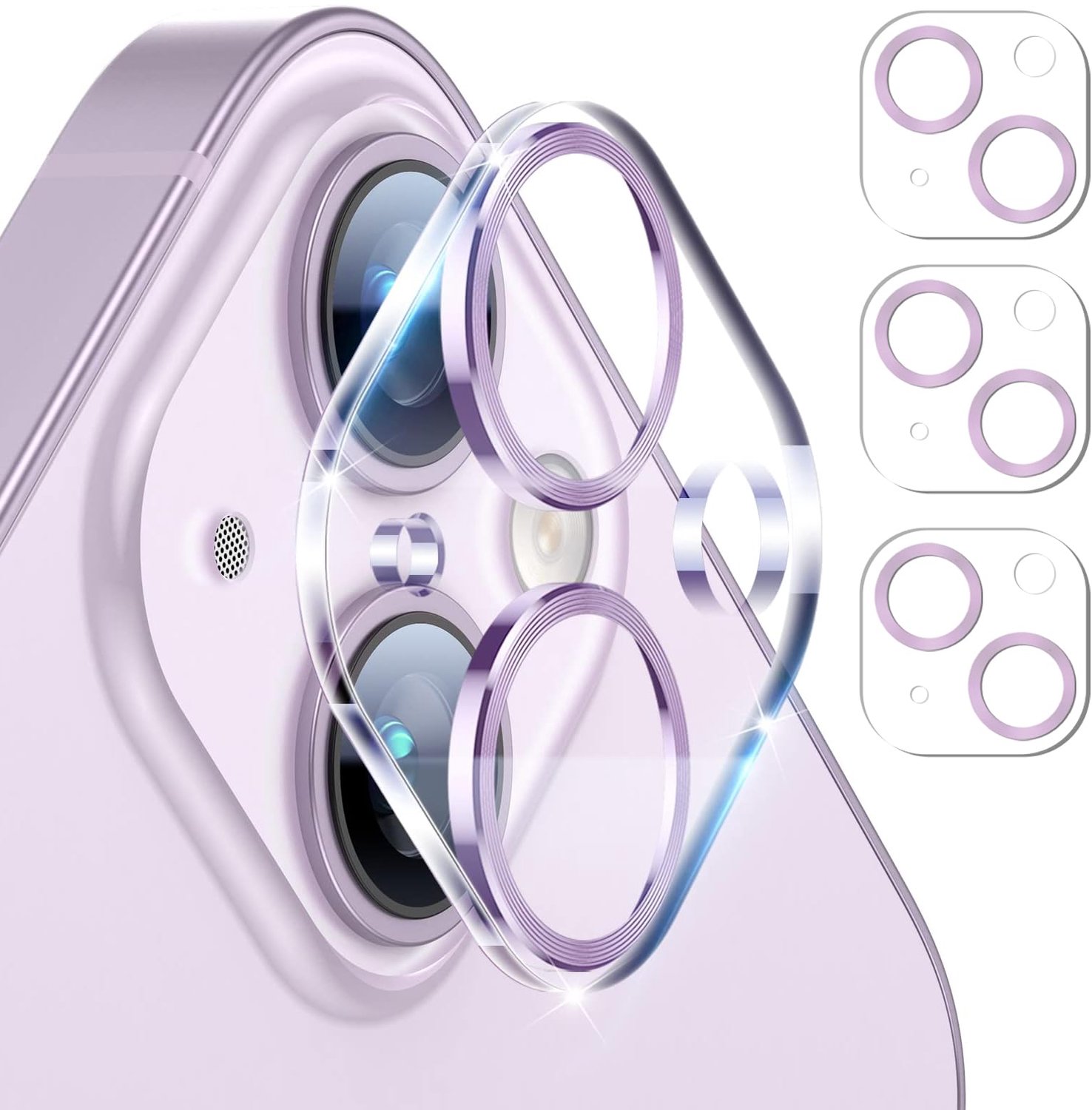 Camera Veiligheidsglas HD - 3D Lensfolie - Krasbestendig - Hardheid 9H - Volledige Camerabescherming - 3 Stuks