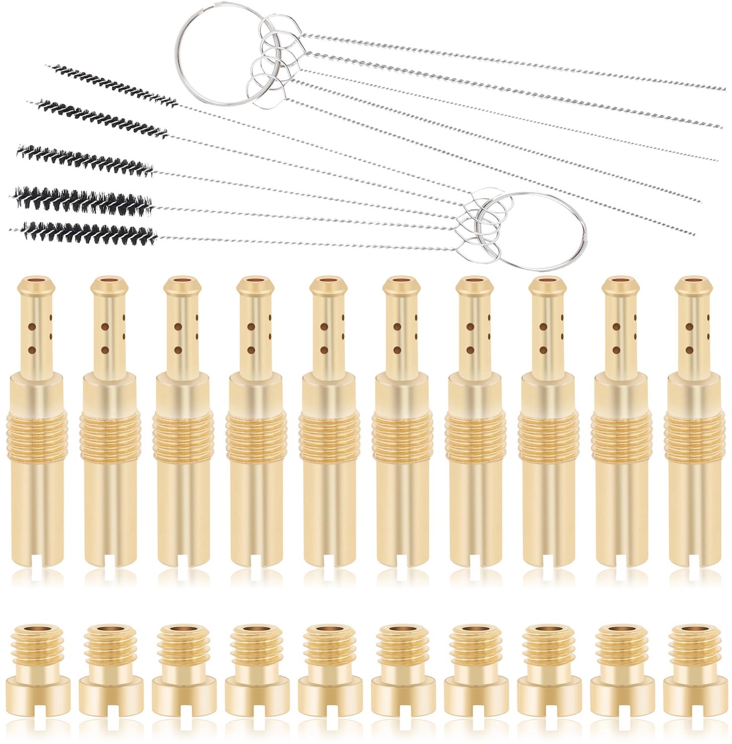 Carburetor Main Jet Kit met Reinigingsborstels en Needles (30-delig)