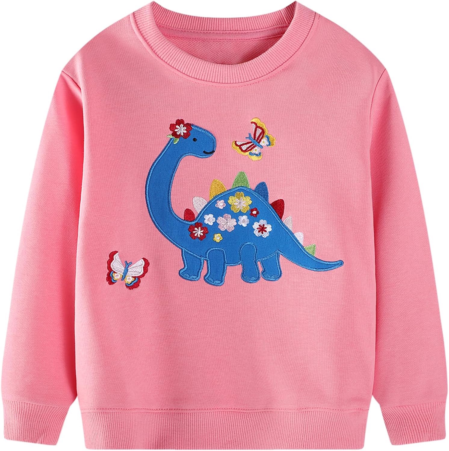 Sweatshirt voor meisjes, lange mouwen, katoen, warm, maten 92-122