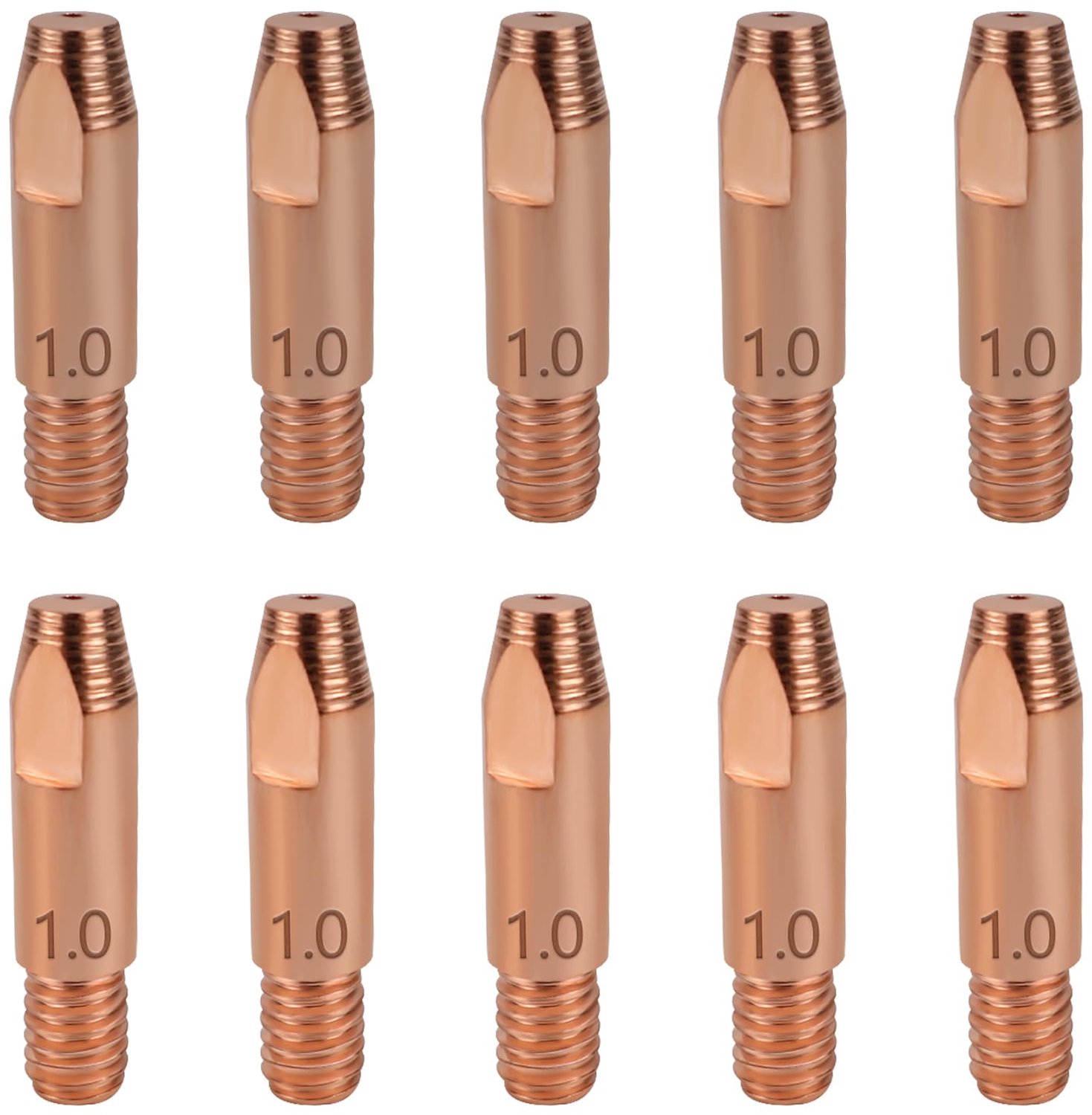 Set van 10 Lasmondstukken 1mm voor Mig/Mag Lasapparaat