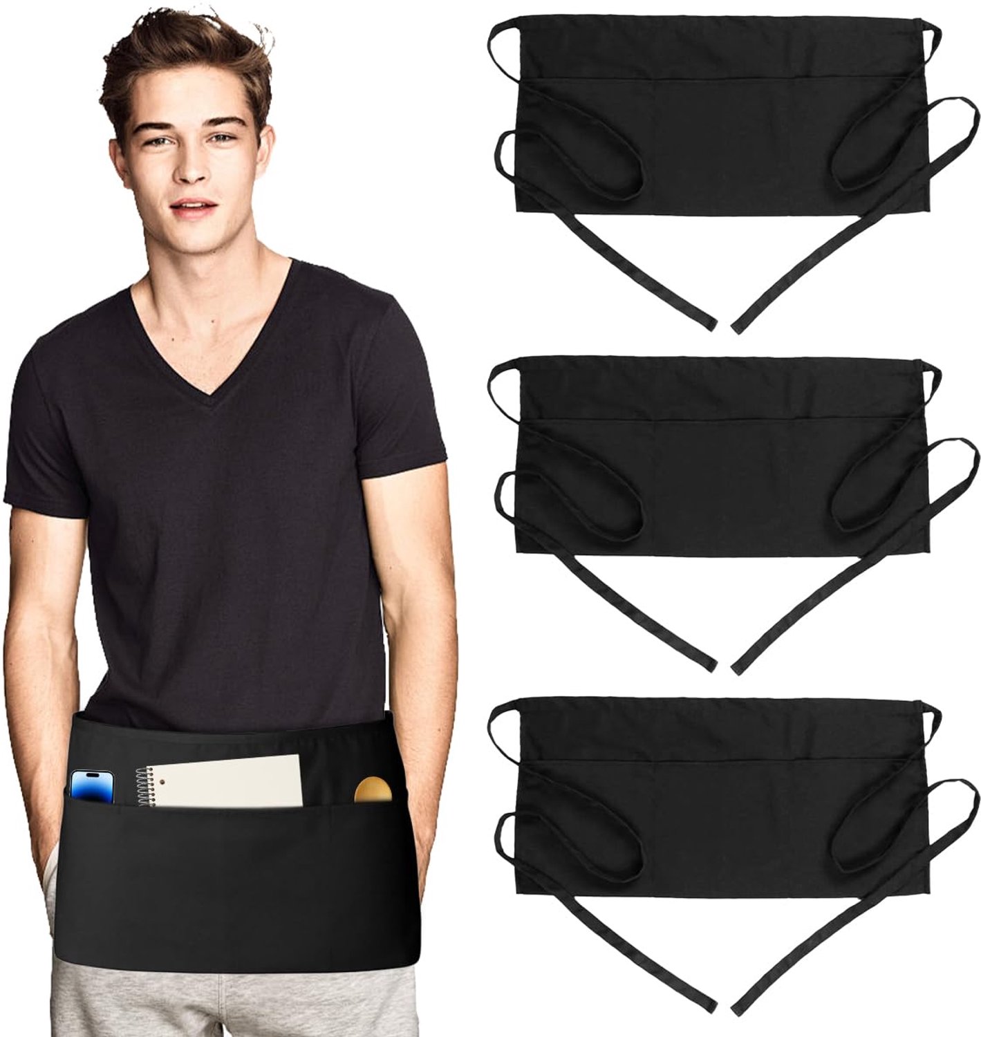 Set van 6 Serverschorten met 3 Pocket Design