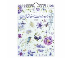Janneke Brinkman Weeknotitiekalender 2027 Blauwe Bloemen