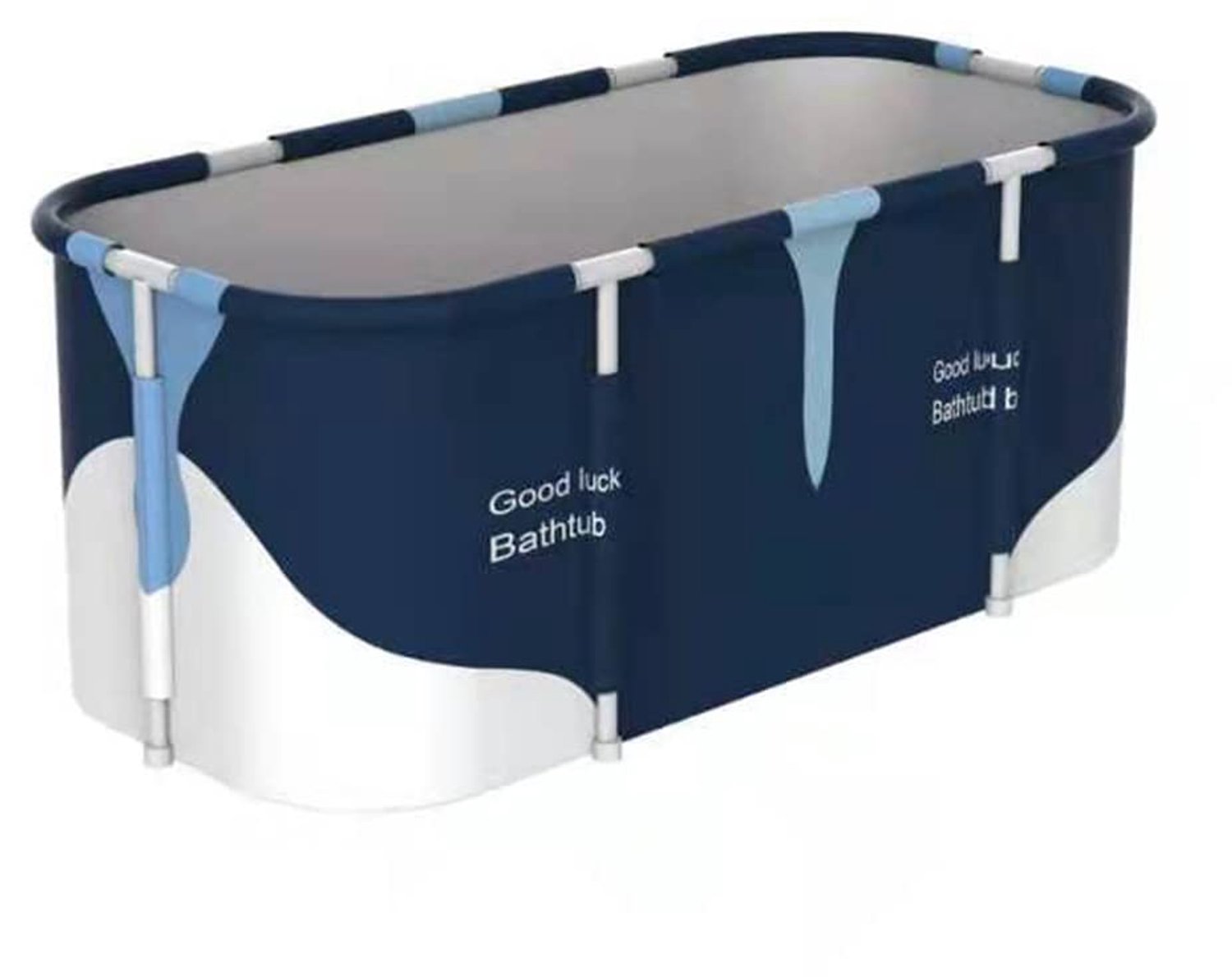 Badkuip Opvouwbaar 120 x 60 cm - Mobiele Badkuip - Draagbare Badkuip - Inclusief Accessoires - Lichtgewicht 4 kg - Eenvoudig te Installeren - Bademmer