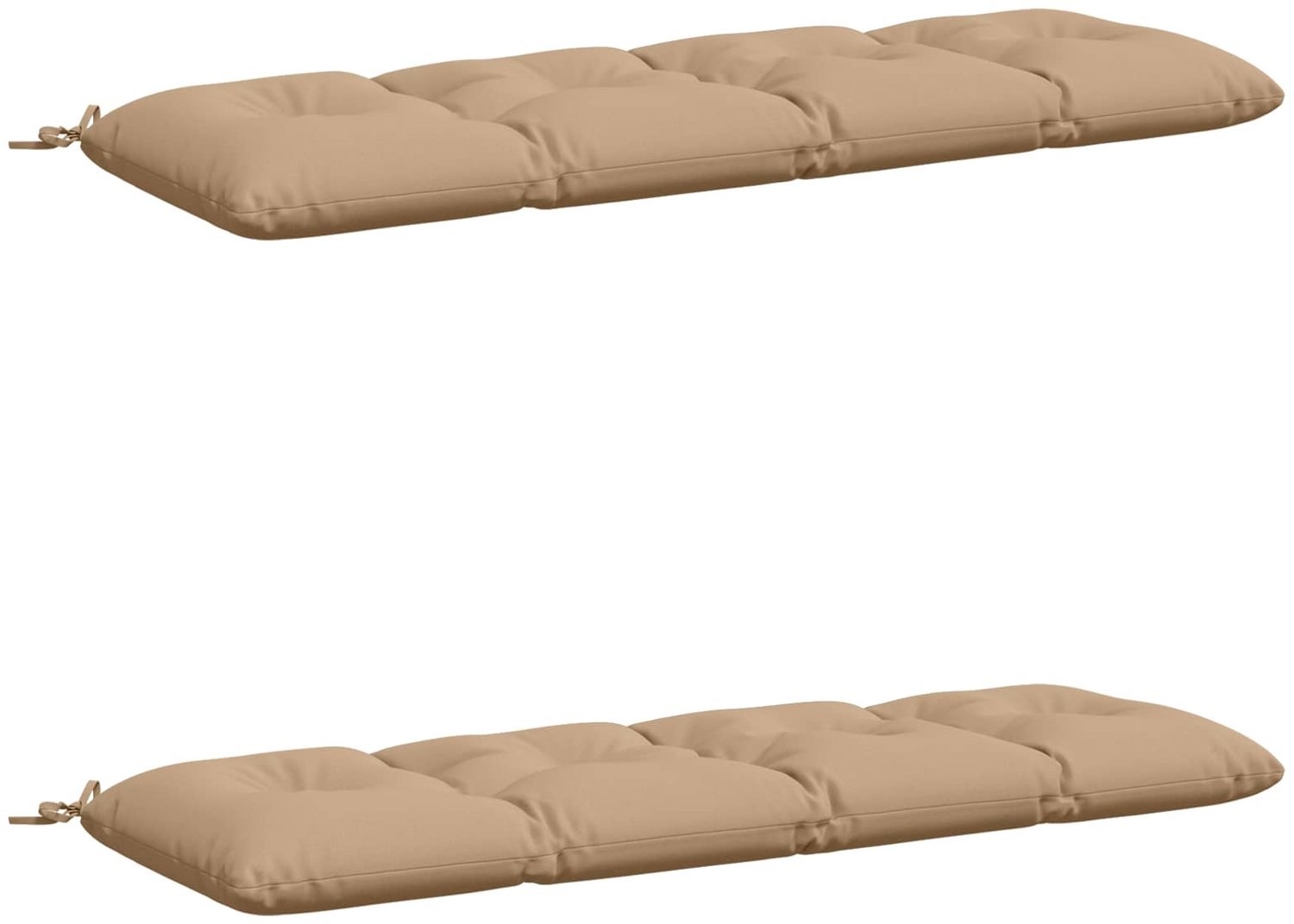 vidaXL Bankkussens - VIANEN - 2 - st - 100% - Polyester - Zand - 140 - x - 50 - x - 12 - cm