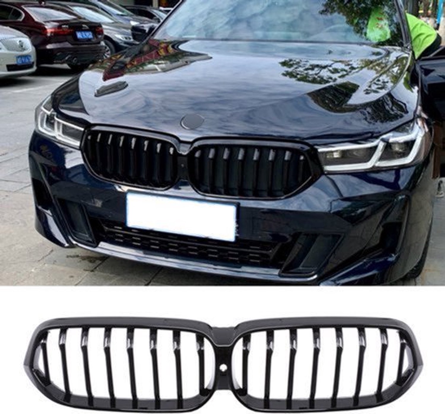 Radiator Grill Voorzijde Glanzend Zwart - ABS Plastic - Voor BMW 6 Serie G32 - Auto Accessoire - Vervanging Rooster