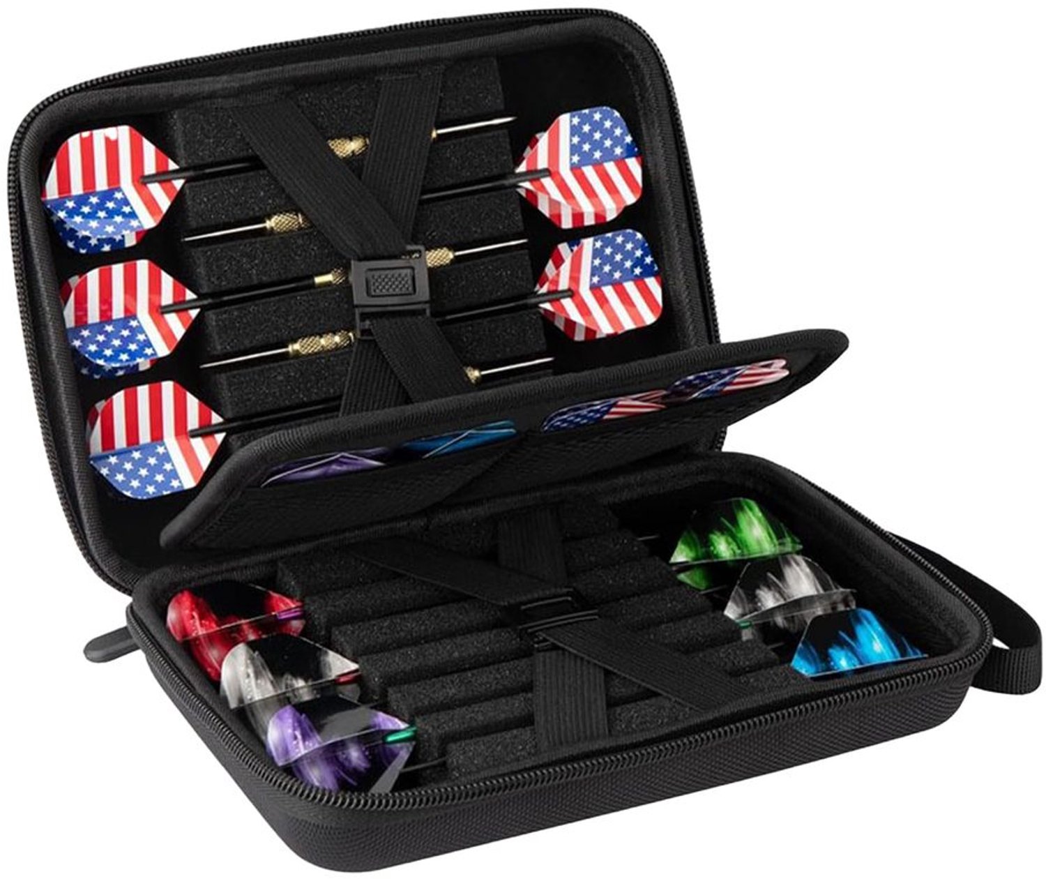 Darts Tas Duurzaam - Opbergoplossing voor 12 Darts - Accessoirevakken - Lichtgewicht - 20,45 cm x 14,45 cm x 5,49 cm - Hoogwaardig Materiaal - Dartcase