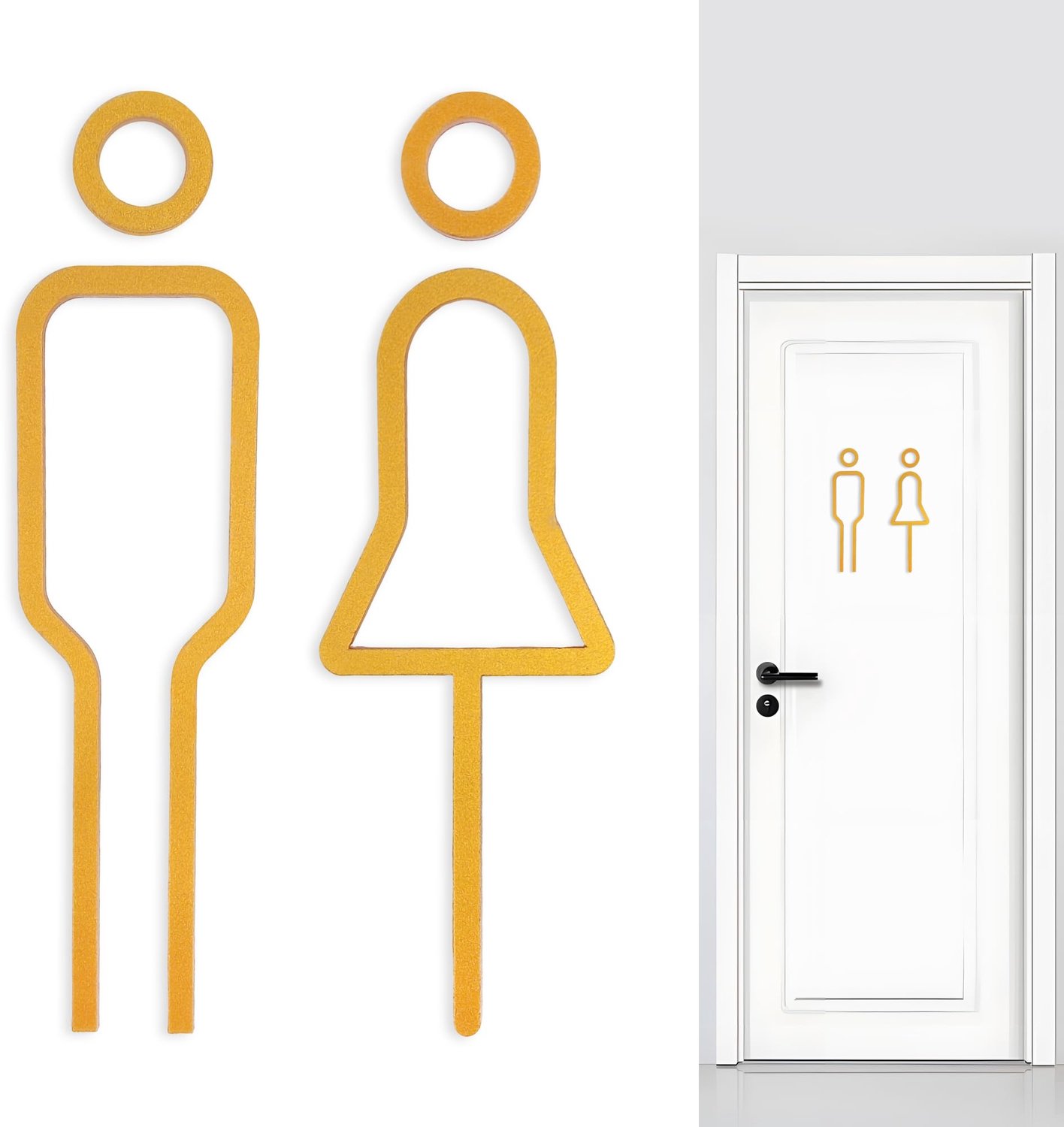 Moderne Zelfklevende Toiletschild voor Mannen en Vrouwen