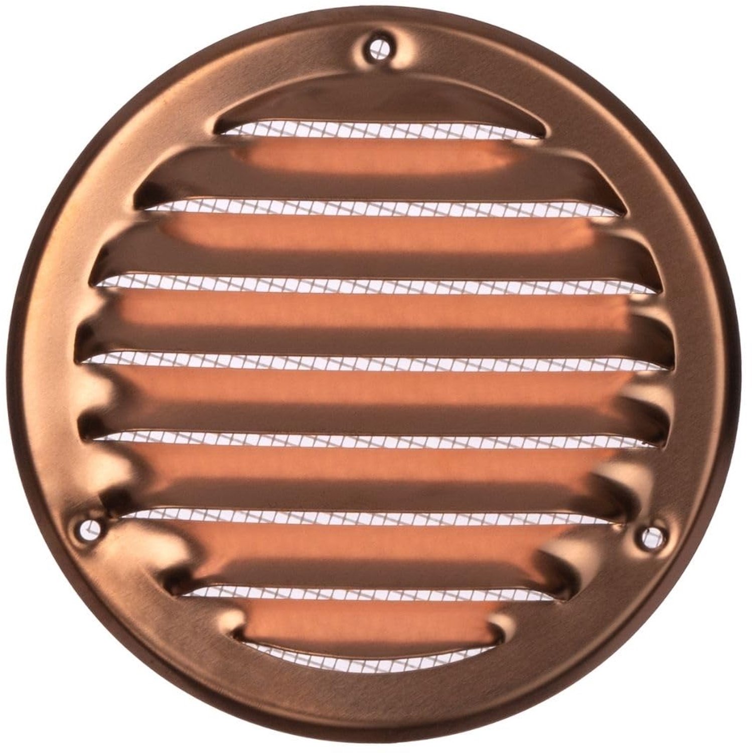 Koperen Ventilatiegrille Ø 100mm met Insectenrooster